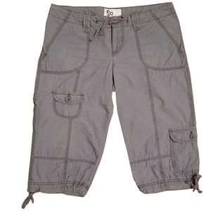 SO Grey Cargo Bermuda Shorts